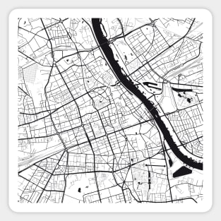 Warsaw Map City Map Poster Black and White, USA Gift Printable, Modern Map Decor for Office Home Living Room, Map Art, Map Gifts Sticker